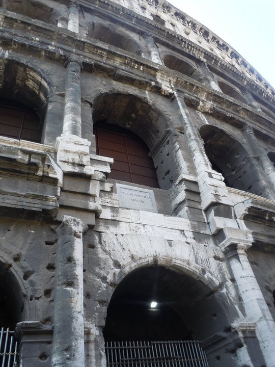 Looking Up At the Roman Colosseum