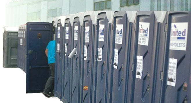 Portable toilets became an issue after the port’s power-plant implosion.