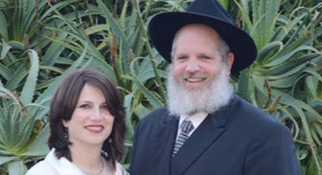 Rabbi Yeruchem Eilfort (with his wife Nechema) found God on the streets of Tijuana.
