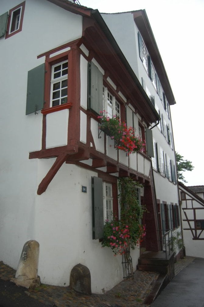 Basel's well-preserved Old Town. This medieval home is still lived in today.
