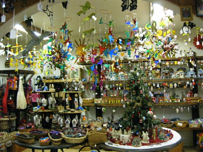 Colorful crafts shop in Old Town Village