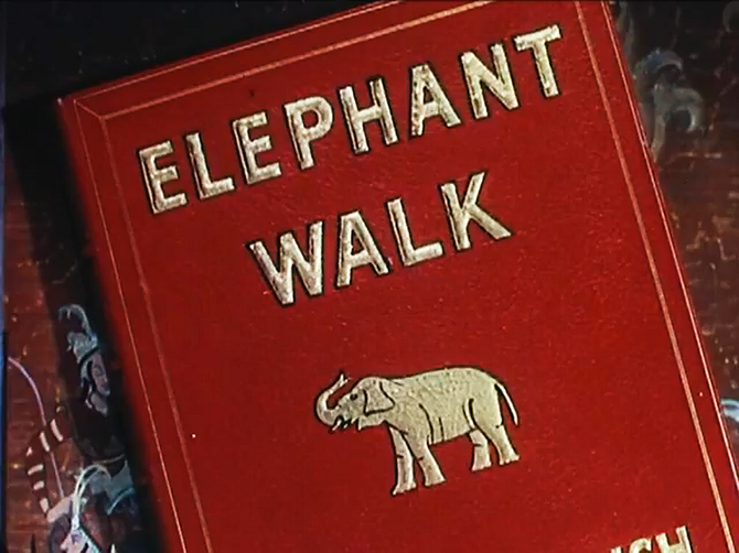 From the trailer for William Dieterle's filming of Robert Standish's "Elephant Walk" (1954).