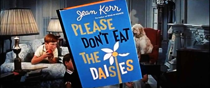 From the trailer for Charles Walters' frolicsome transformation of Jean Kerr's "Please Don't Eat the Dasies" (1960).