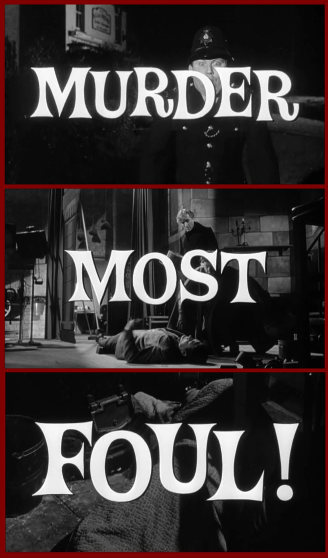 From the trailer for George Pollock's "Murder Most Foul" (1964).