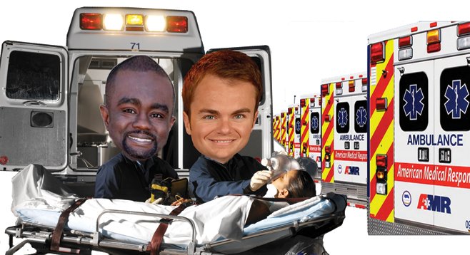 Dwayne Crenshaw and Carl DeMaio are among the candidates who have received donations from ambulance outfit AMR San Diego.