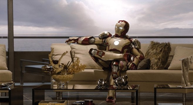 Iron Man 3: “Yeah, the old couch clashed with the suit.”
