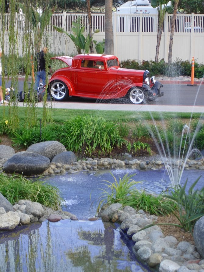 Del Mar classic car meet at the Hilton Hotel.