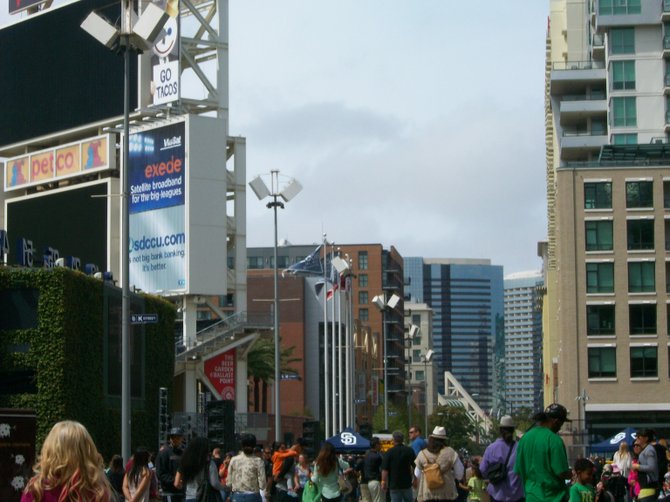 Petco Park in East Village downtown.