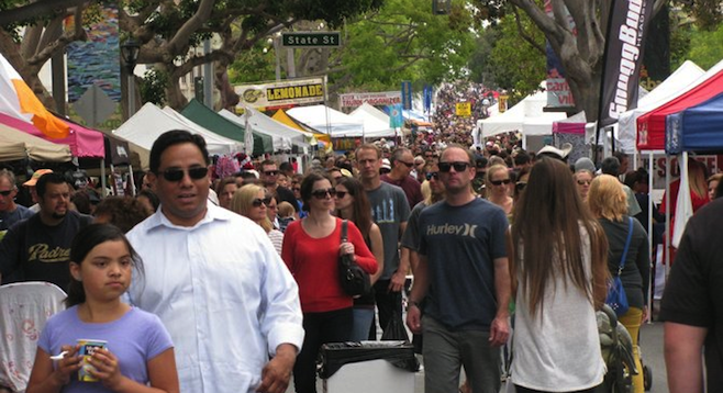 Over 900 vendors participate in Carlsbad's fest, held in May and November. That's a lot of shopping. 