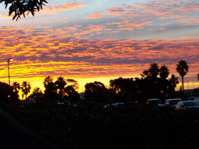 Sunrise over Chula Vista.