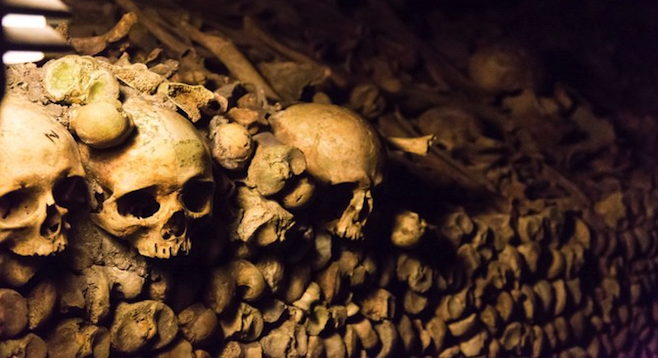 "Empire of the dead": Paris's catacombs hold the remains of some six million people. 