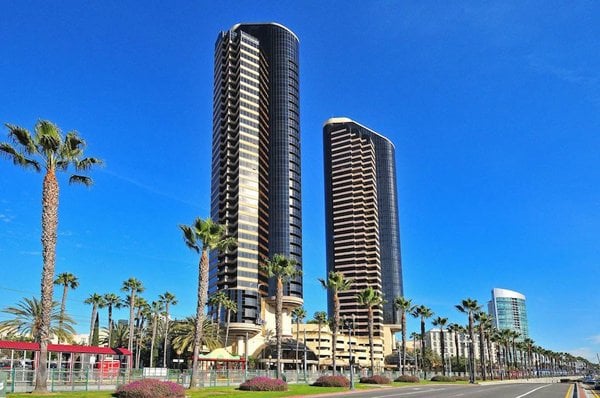 The penthouse suite occupies the 41st and 42nd floors at the Harbor Towers luxury high-rise in downtown San Diego.