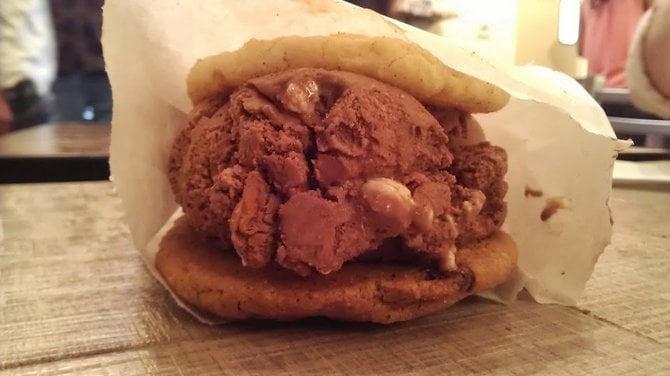 Chocolate chip, snickerdoodle, and rocky road.  