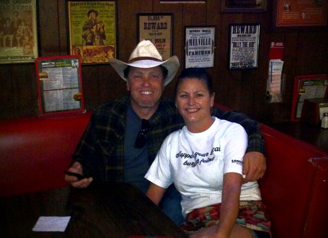 Johnny and Cathy at the Longhorn. Best waitress EVER.