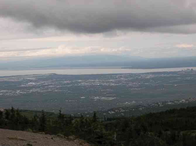 The best view in Anchorage is from the top of Flattop Mountain.
