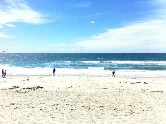 Carlsbad Beach, taking a quick lunch break away from the hectic work week.