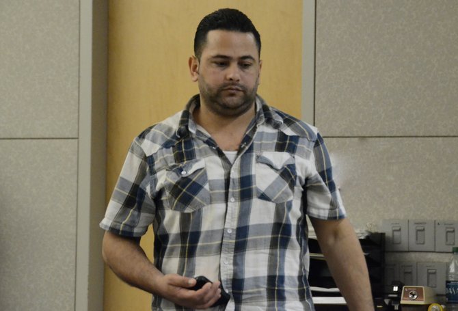 Abrahim Ah Saed seen last April, in the original plaid shirt.  Photo Weatherston.
