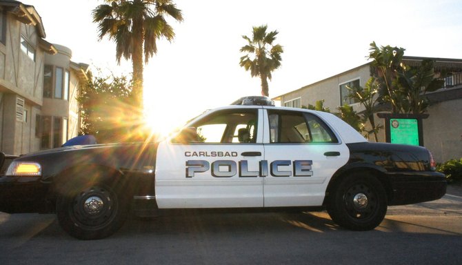Carlsbad police mounted a manhunt. Photo Weatherston.
