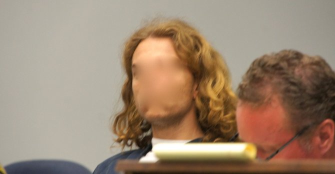 Craine was more visible when he went to the salon.  Court photo by Weatherston.