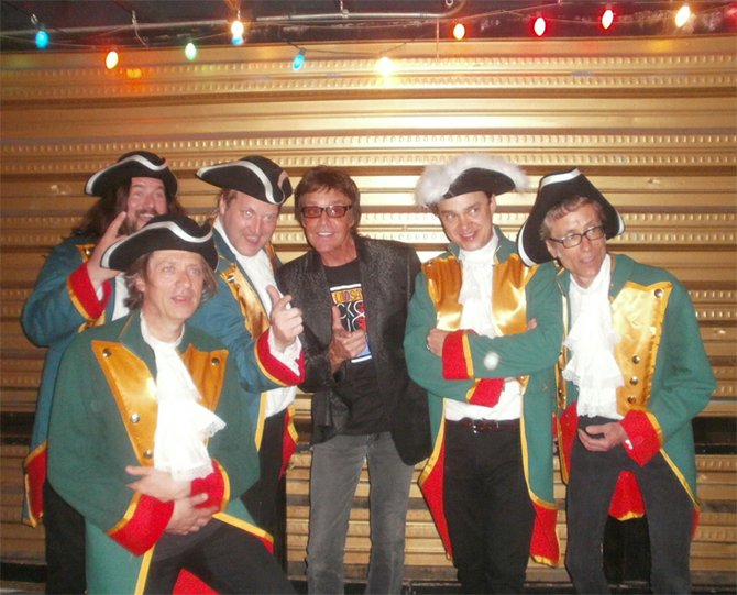 Mark Lindsay poses post show with Benedict Arnold & The Traitors, in the Atari Lounge at the Casbah. Photo by Bart Mendoza.
