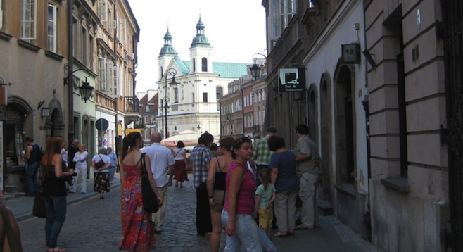 The streets of Warsaw's Old Town date to the 14th century. 
