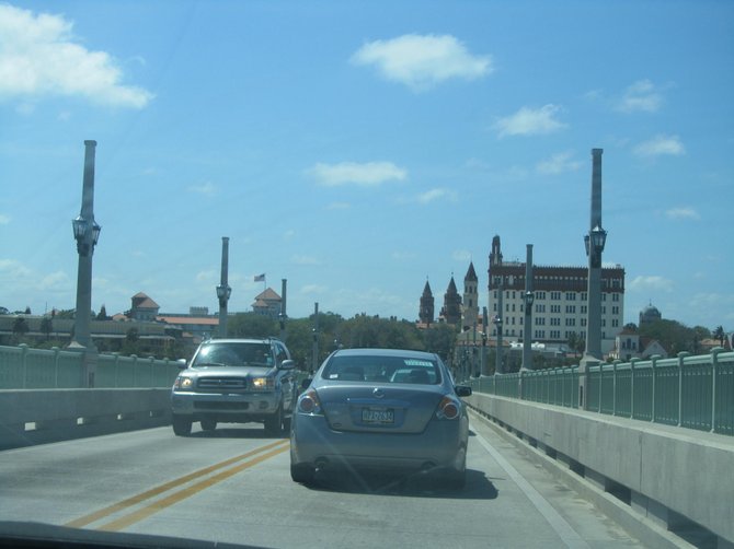 The draw bridge when entering Saint Augustine, FL