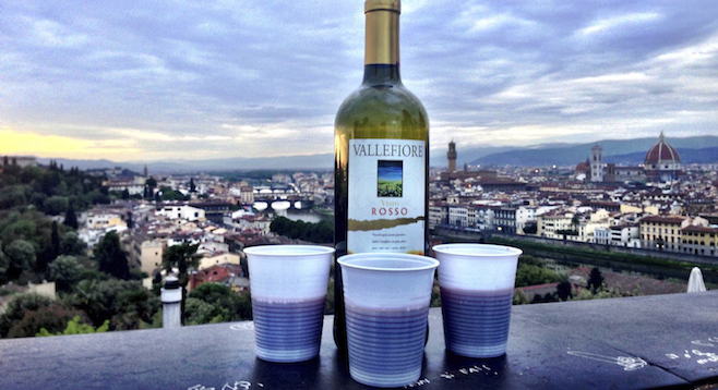 This view of magnificent Florence, Italy, doesn't get old – especially with a bottle of vino. 