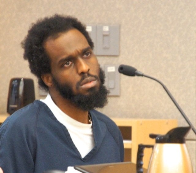 Tyree Paschall in court. Photo Weatherston.