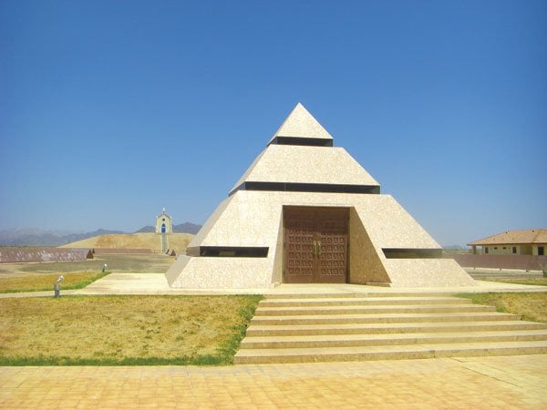 The eccentric millionaire who built this pyramid wants it to become mankind’s “central point for memories.”