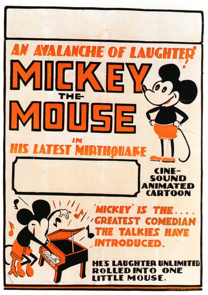 Generic Australian Mickey Mouse poster from the '30's.