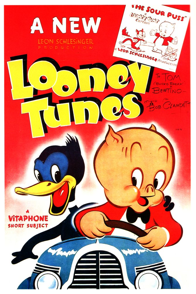 Generic Looney Tunes poster featuring Daffy Duck and Porky Pig.