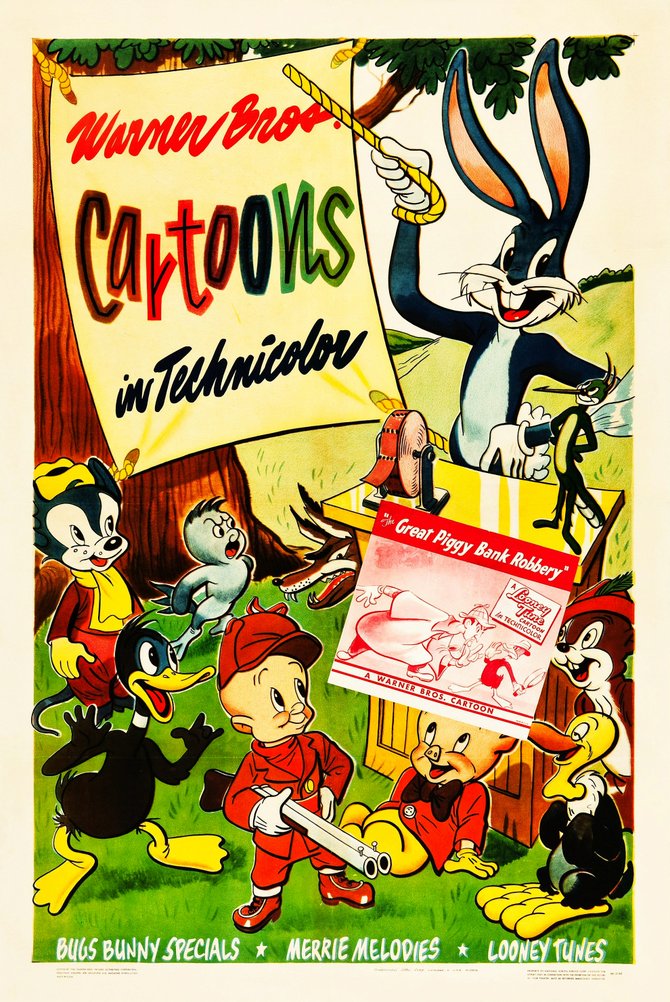 Generic one-sheet touting Warner Bros.' Looney Tunes and Merrie Melodies (1946).