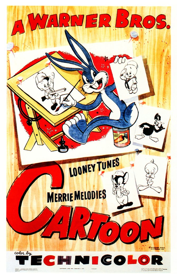 Generic one-sheet touting Warner Bros.' Looney Tunes and Merrie Melodies (1948).