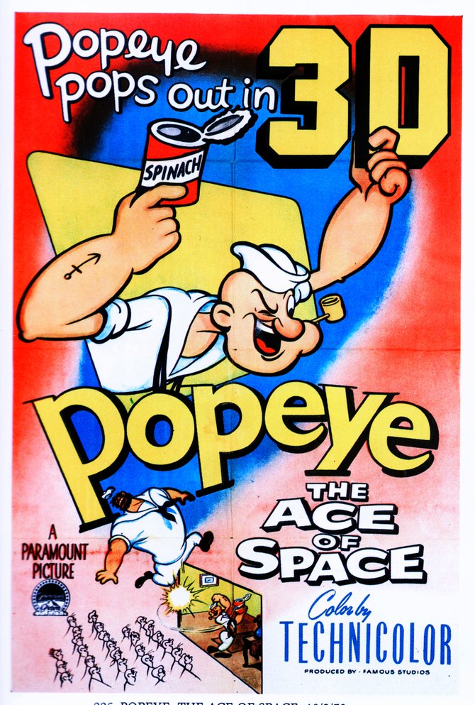 Seymour Kneitel's "Popeye, the Ace of Space" in 3D (1953). A Paramount Release.