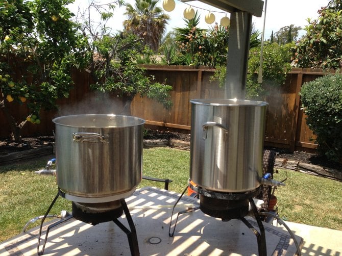 The homebrew rig Malone and Ward hope will help pave the way for their own professional brewery