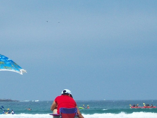 La Jolla Shores on a sunny summer weekday.