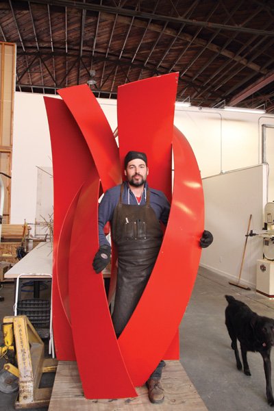 Sculptor Matt Devine estimates there are more than 100 artists working in Barrio Logan. “We’re always looking for inexpensive space.” 