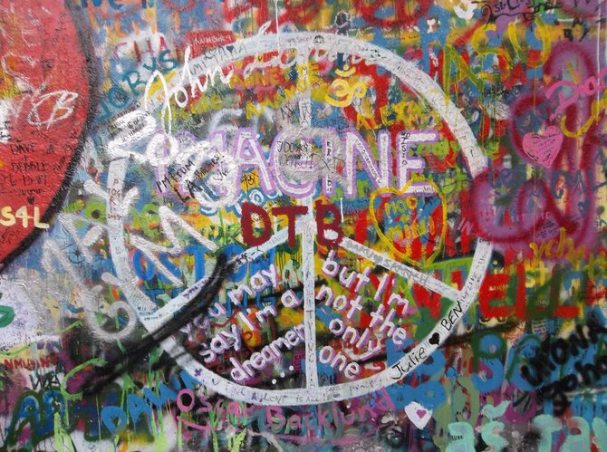 The John Lennon Wall in Prague