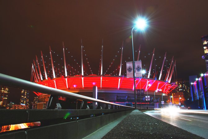 Vancouver BC at night. 