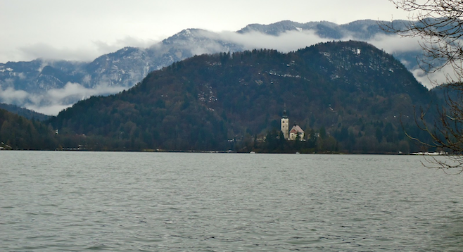 Slovenia's picturesque Lake Bled, complete with medieval church-topped island. 
