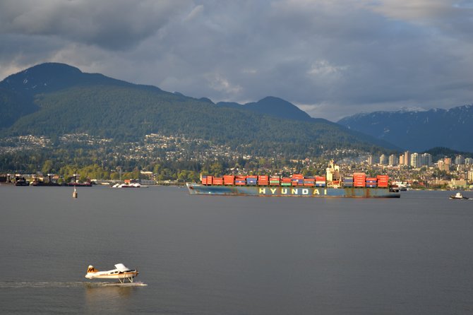 Watching seaplanes take off and land in Vancouver, British Columbia.