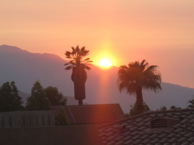 Sweltering July sunset, Palm Desert, California