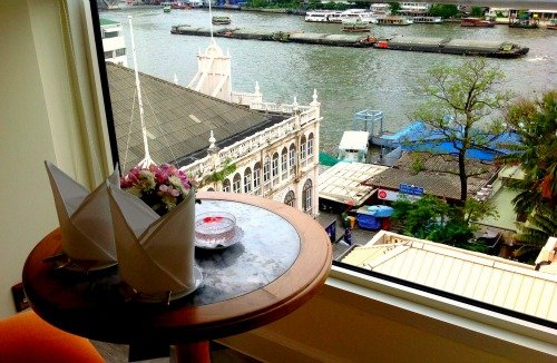 Joseph Conrad's room at the Mandarin Oriental overlooking the river.