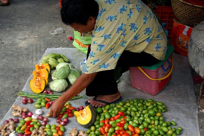 Fruit vendor at local Bohol market