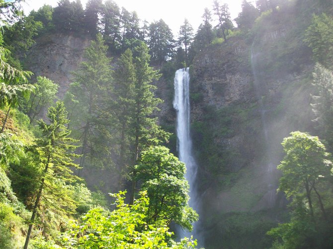 Multnomah Falls in Bridal Veil, Oregon.