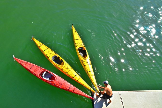 Looking down off the Santa Cruz Pier