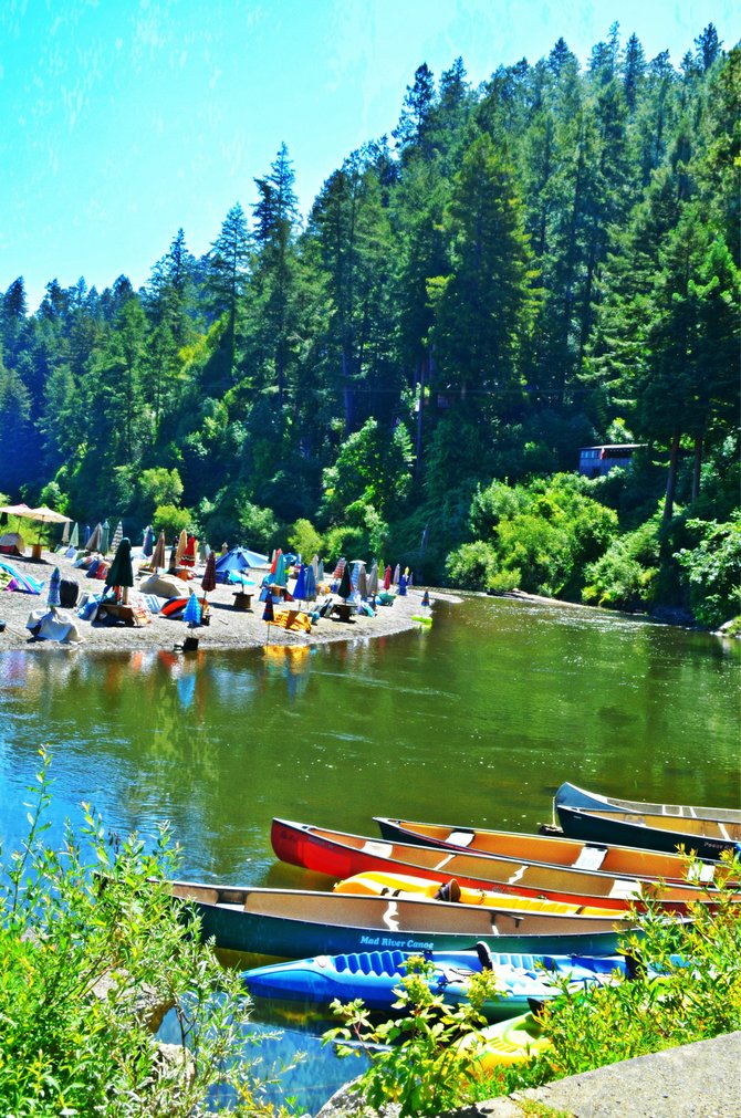 Russian River in Guerneville, Sonoma County. 