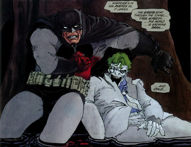 Image from *The Dark Knight Returns* by Frank Miller, inking which made Klaus Janson famous. 