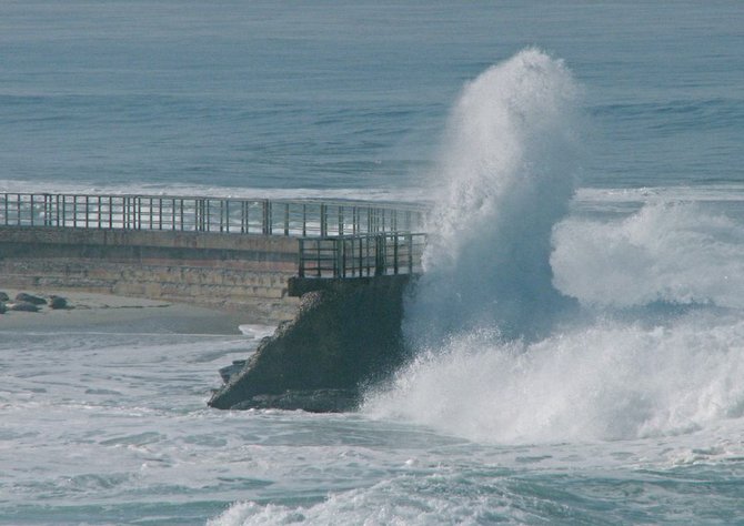 the breakwater provides protection from the surf.  