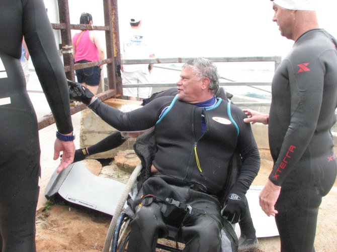 Having to drag a paraplegic man under the locked gate at the Children;s Pool in La Jolla. It would be a lot easier to have the gate simply unlocked as it was for over 65 years.  This is the pool that was built for Those Handicapped In Life's Game.  